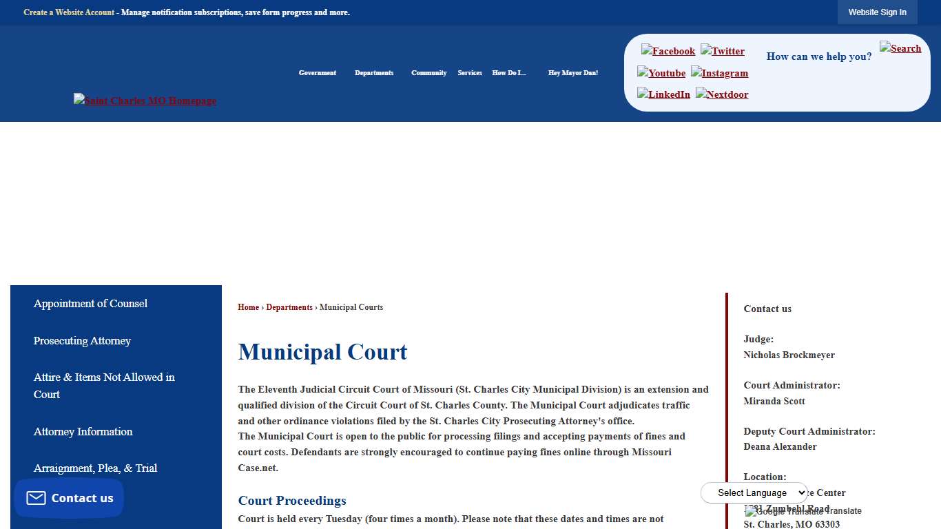 Municipal Court | St. Charles, MO - Official Website